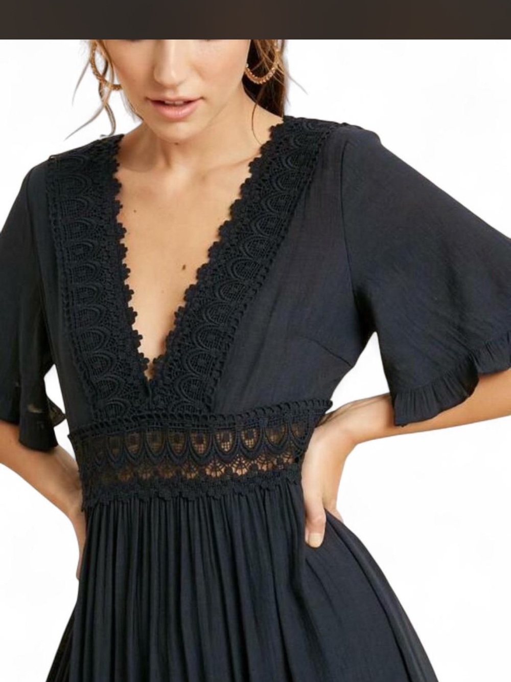 Wishlist Navy Lace Maxi Dress S Boho Romantic- practical magic 🌟 - Picture 2 of 6